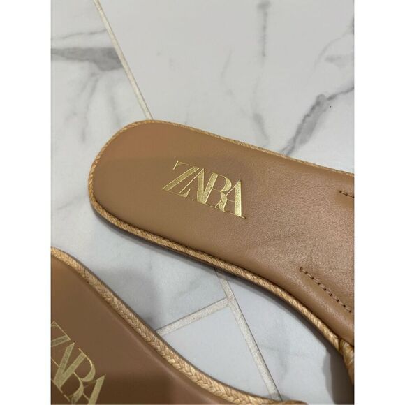 Zara raffia woven flats - Picture 3 of 5